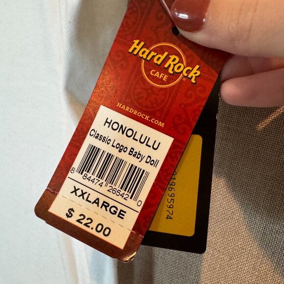 Hard Rock Cafe Honolulu Graphic Tee XXL NWT Classic Logo Babydoll Fit - Picture 6 of 8